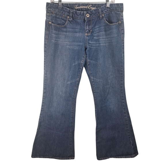 American Eagle Outfitters Denim - American Eagle Long Real Flare Blue Jeans Women's Size 10.